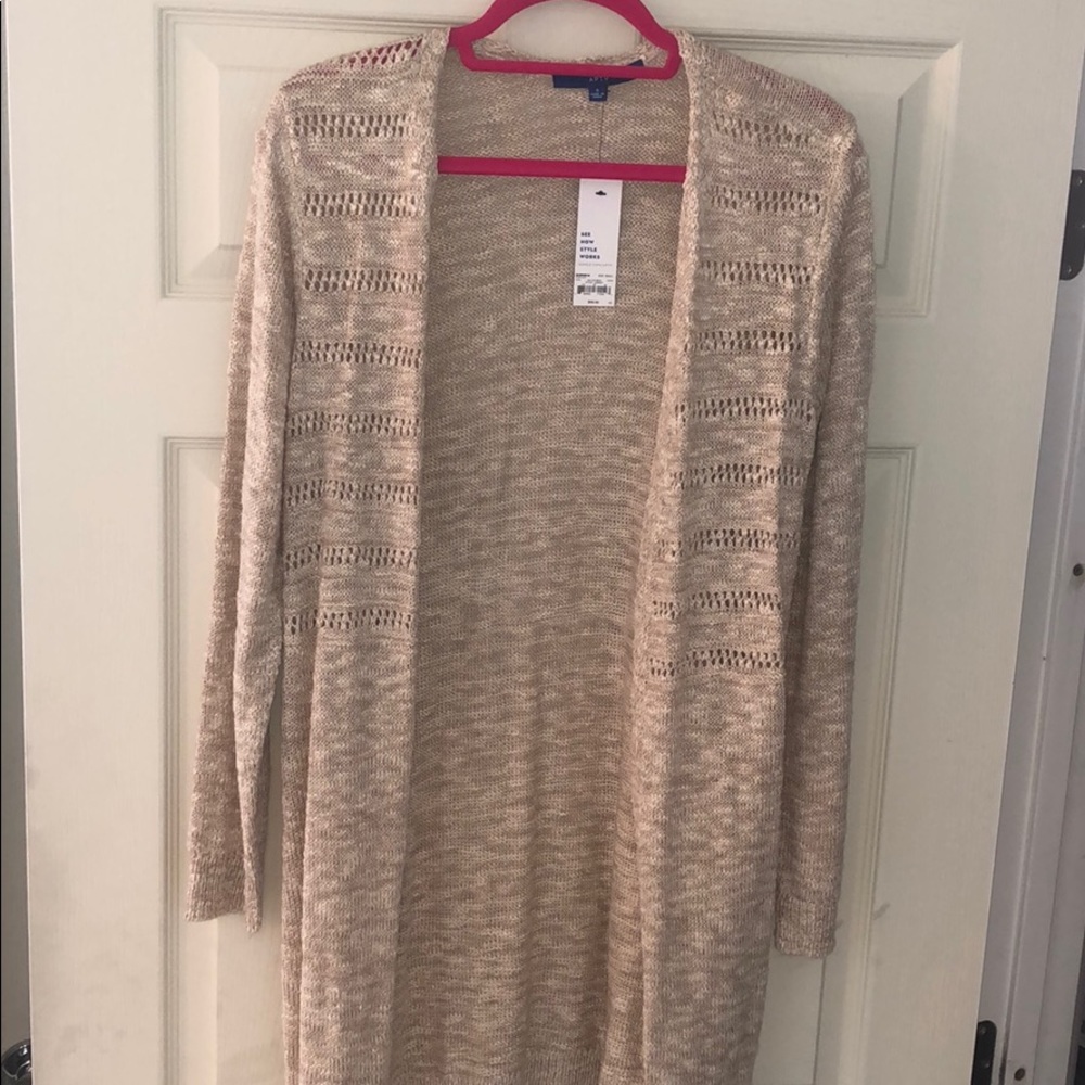 Apt 9 oatmeal long cardigan
